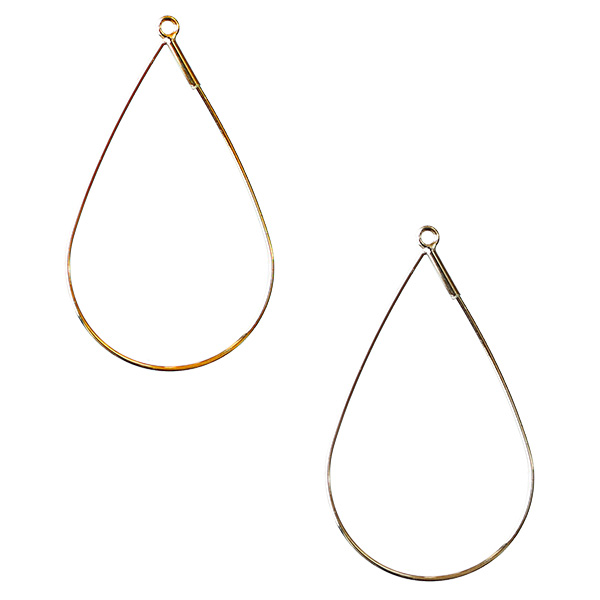 KE970-971 Hoop Findings Teardrop 2 sets 25 x 40mm (pack)