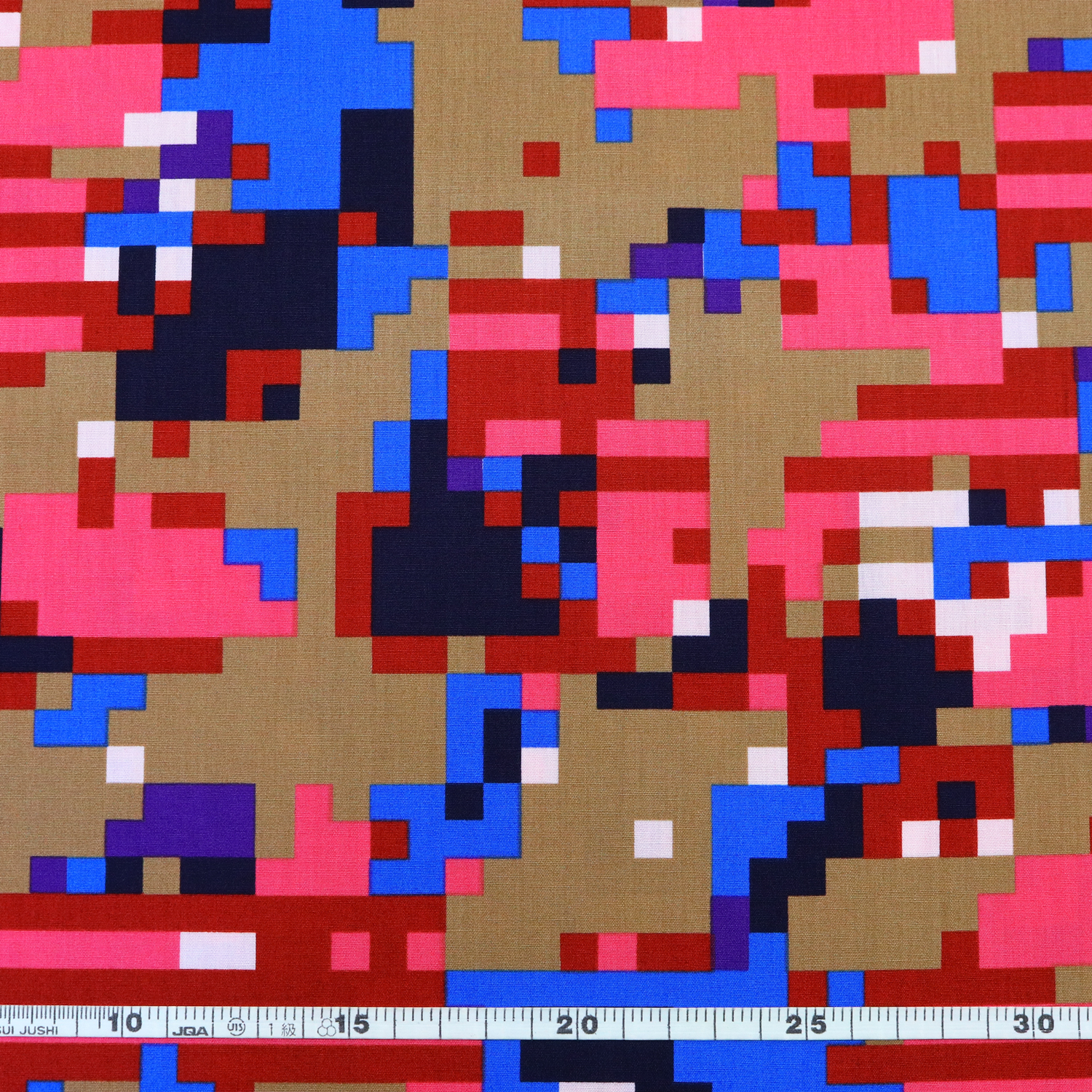 【WEB限定・原反特価】■1022-1230-1B 綿ブロードプリント生地 巾約110cm 原反（巻）