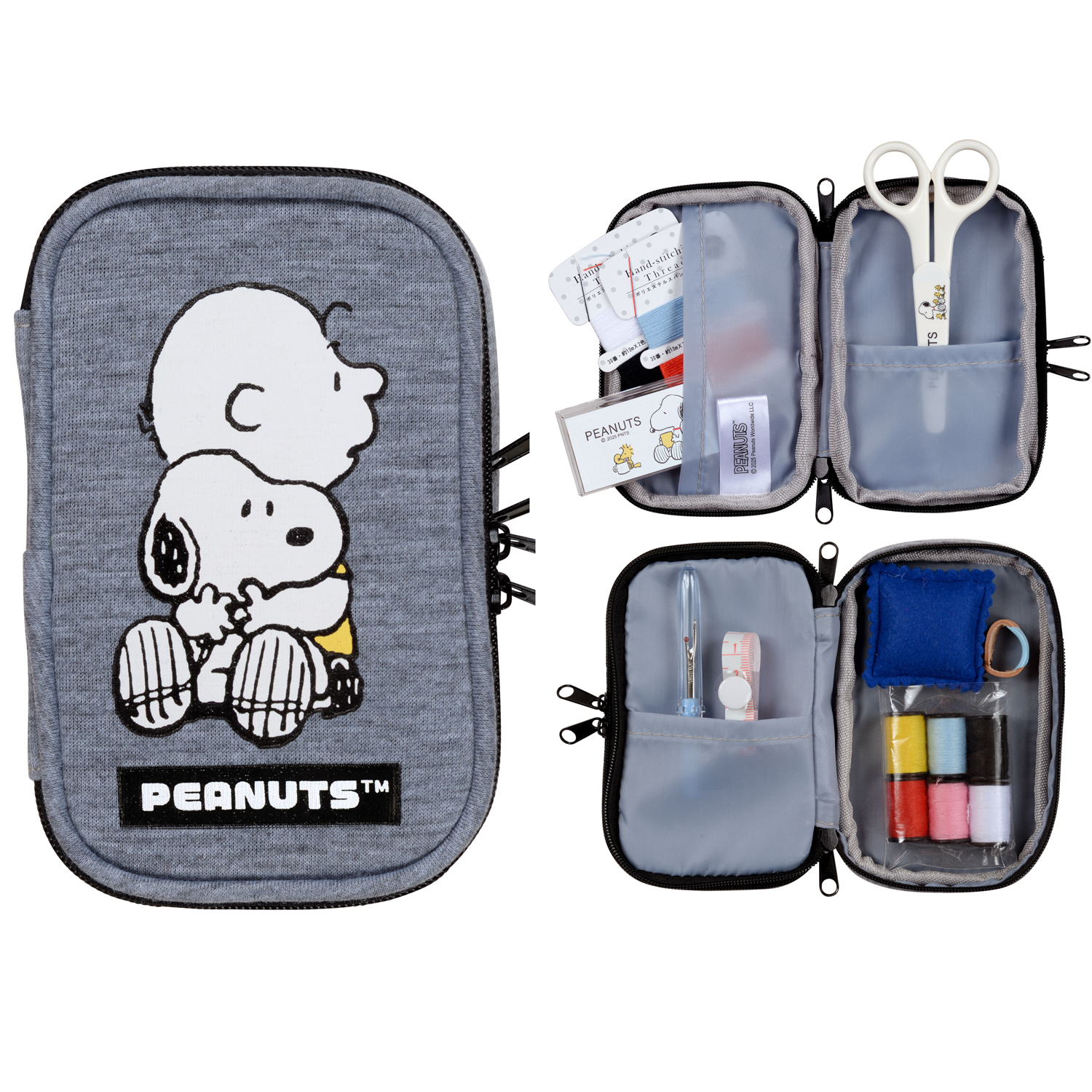 MIS18702 スヌーピーソーイングセット ファスナーバッグタイプ 9点セット (個)