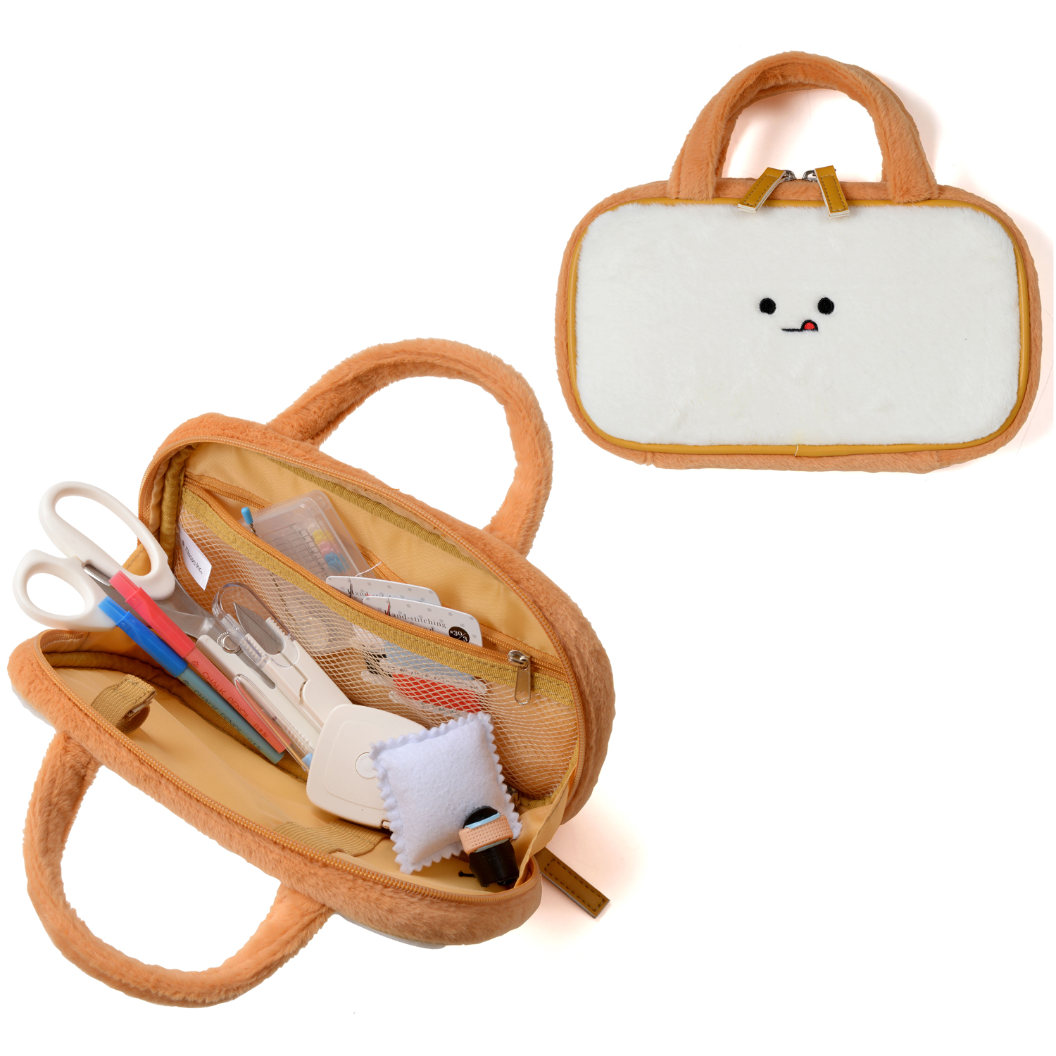 MIS18950 ミササ ソーイングセット 食パン ファスナーバッグタイプ 12点セット(個)