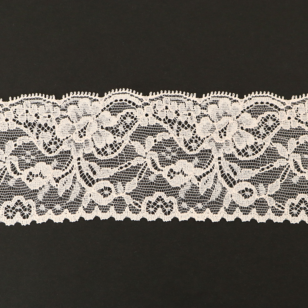 【限定特価】TOK-725042-30 特価ストレッチレース  巾約6cm*50ｍ乱 ライトピンク (巻)