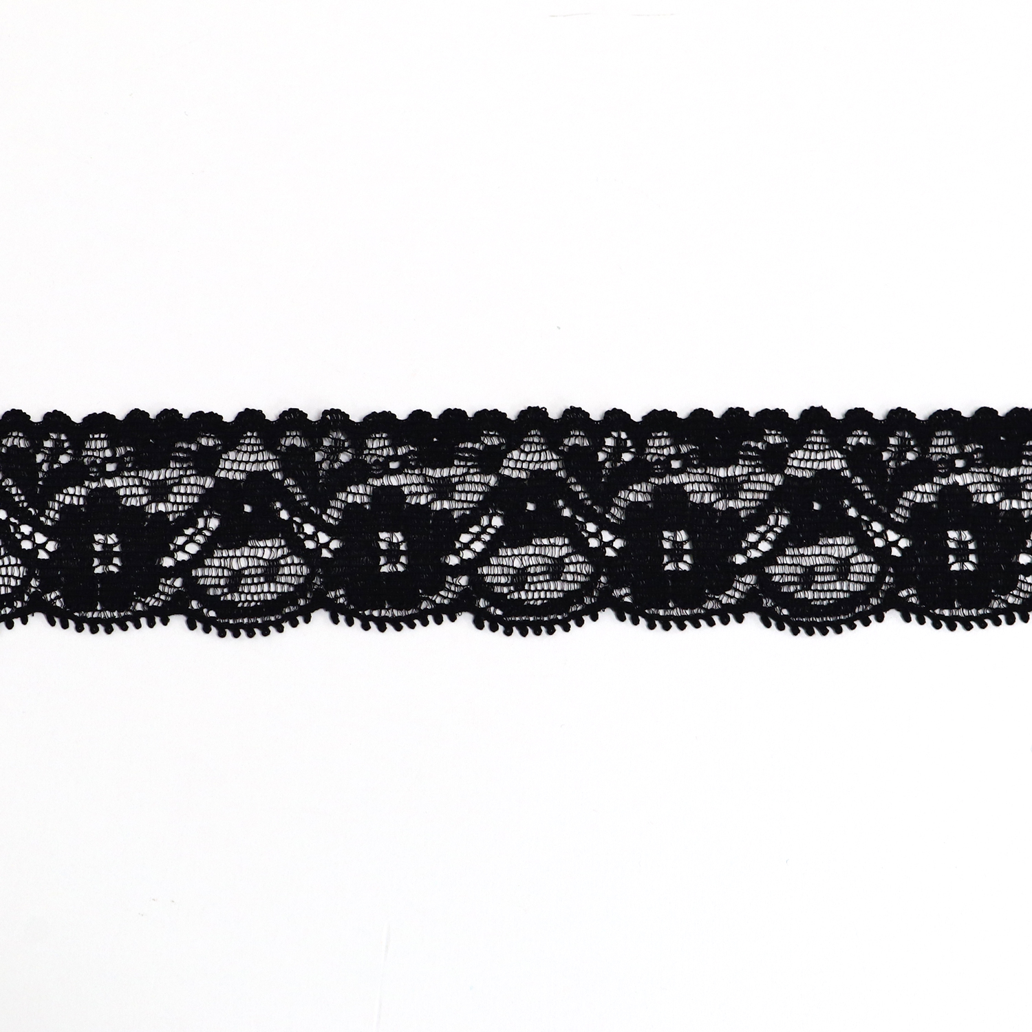 [Limited Special Price] TOK-725052-402 Special Price Stretch Lace approx. Width 2.5cm*220m Black (Roll)