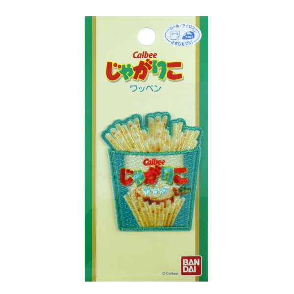 MW650-MW07 パイオニア ワッペン お菓子 Calbee じゃがりこ サラダ味 アイロン・シール両用接着ワッペン (枚)