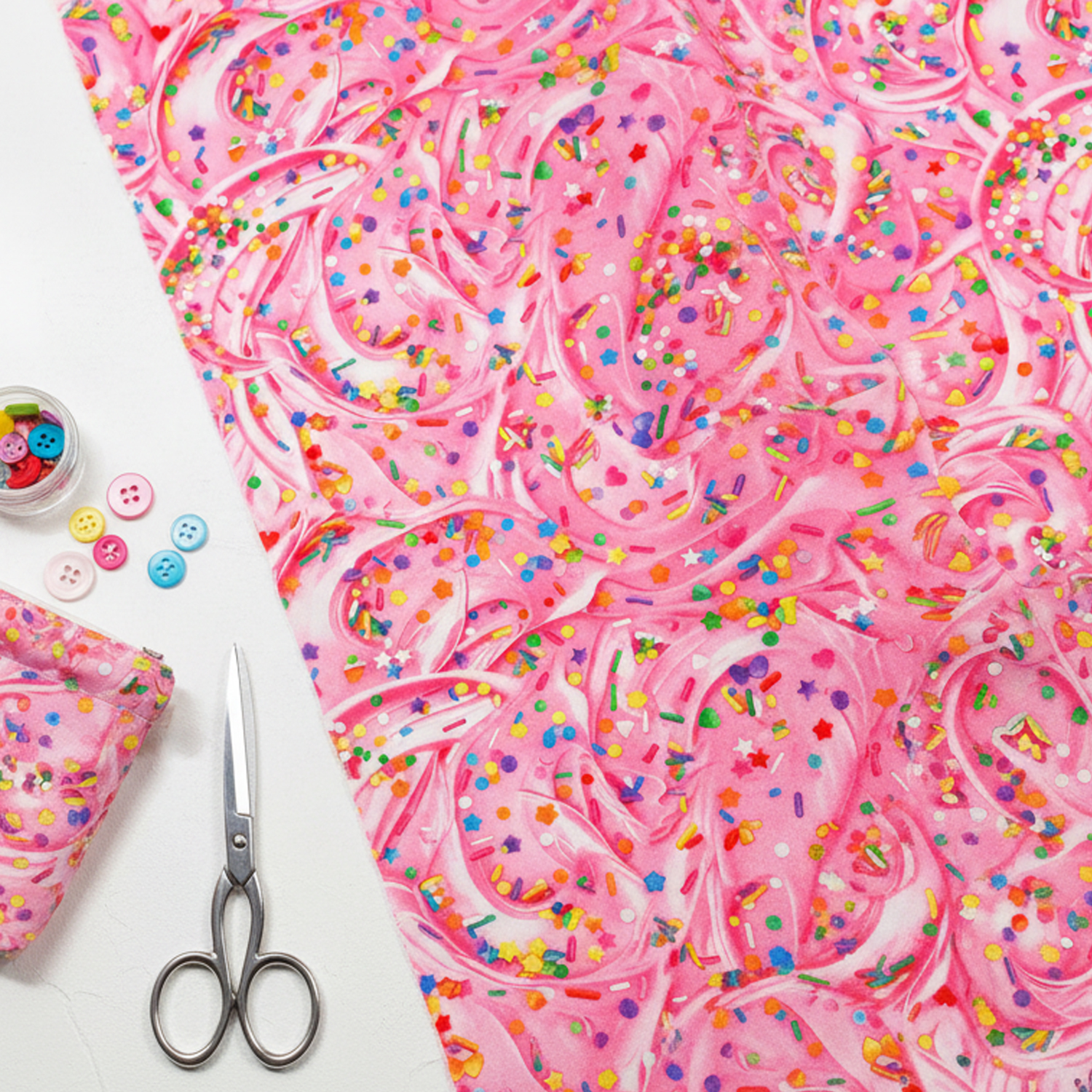 TIME3782-P Pink ground colorful sugar Timeless Treasures, USA Printed Fabric, 1m/unit (m)