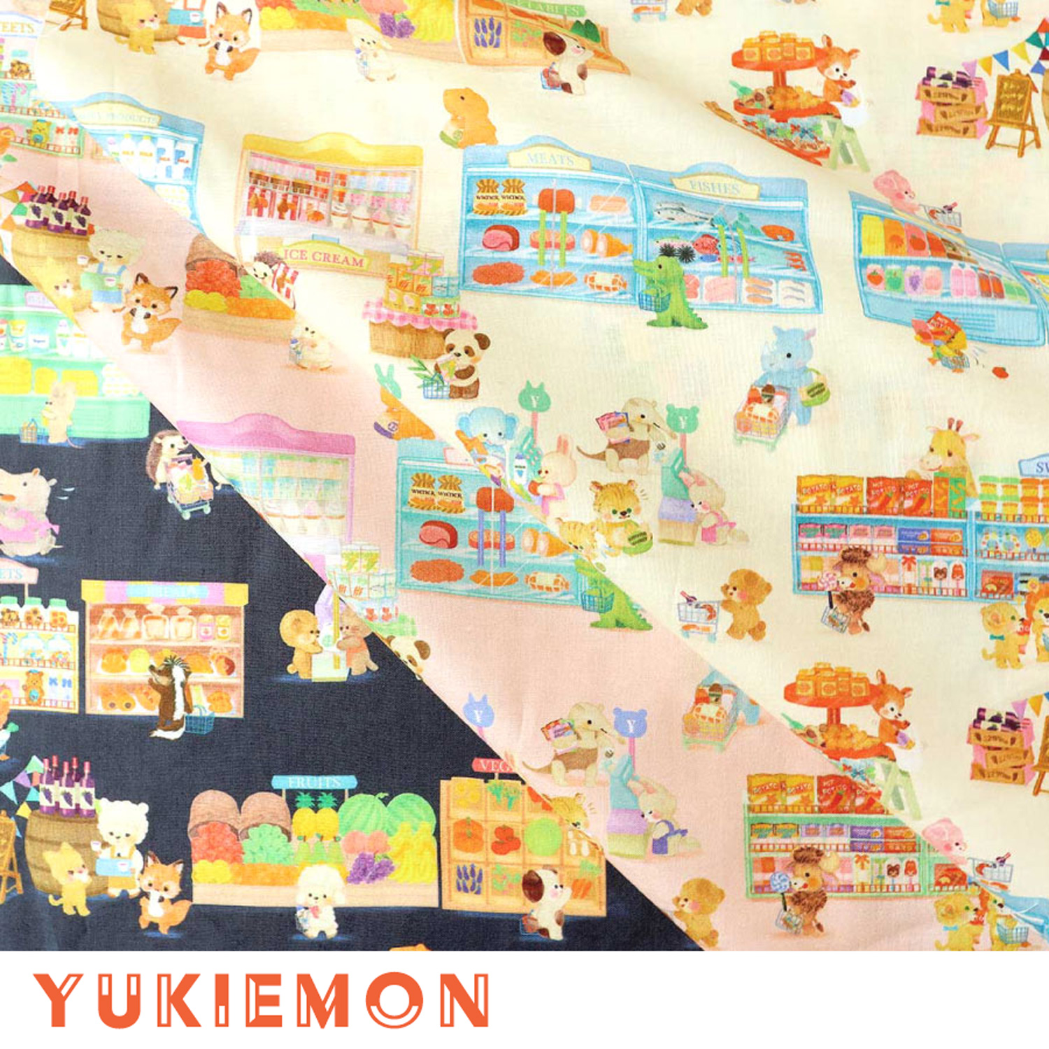 ■DP4425R-2 ユキエモン yukiemon ピッコロマーケット 60ローン 22fabric 巾約110cm 原反約12m (巻)