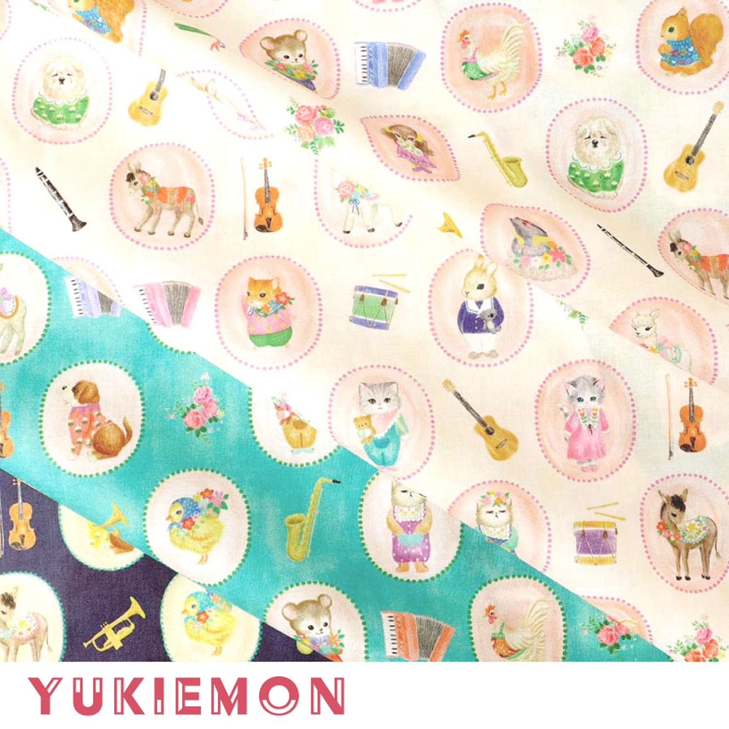 ■DP4435R-2 ユキエモン yukiemon ボンボンジャーニ 60ローン 22fabric 巾約110cm 原反約12m (巻)