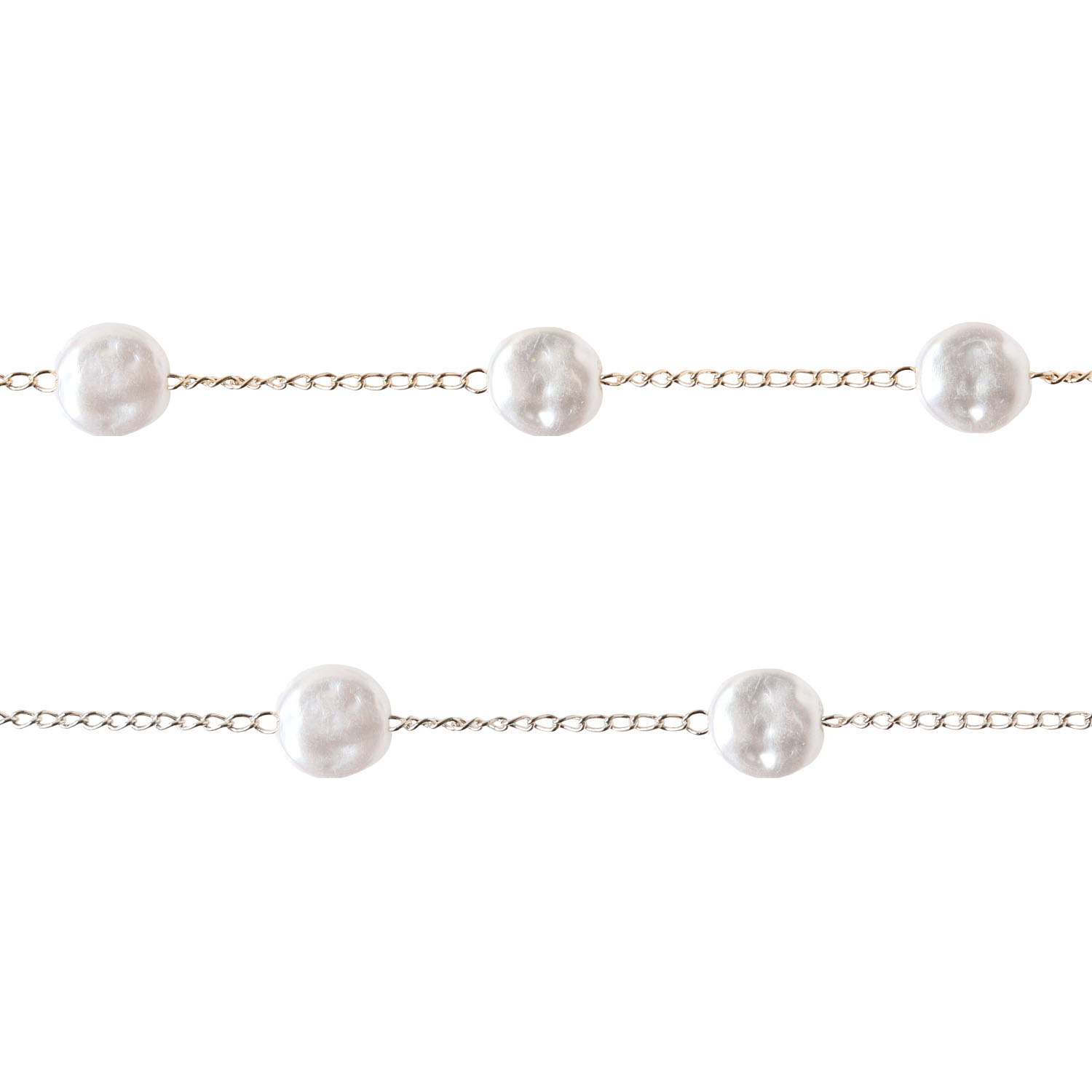 KH126～127 Chain with pearl, Coin 1m/unit (m)