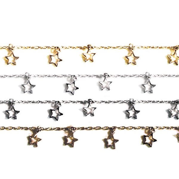 KH73・74・75・76 Star Design Necklace Chain (m)