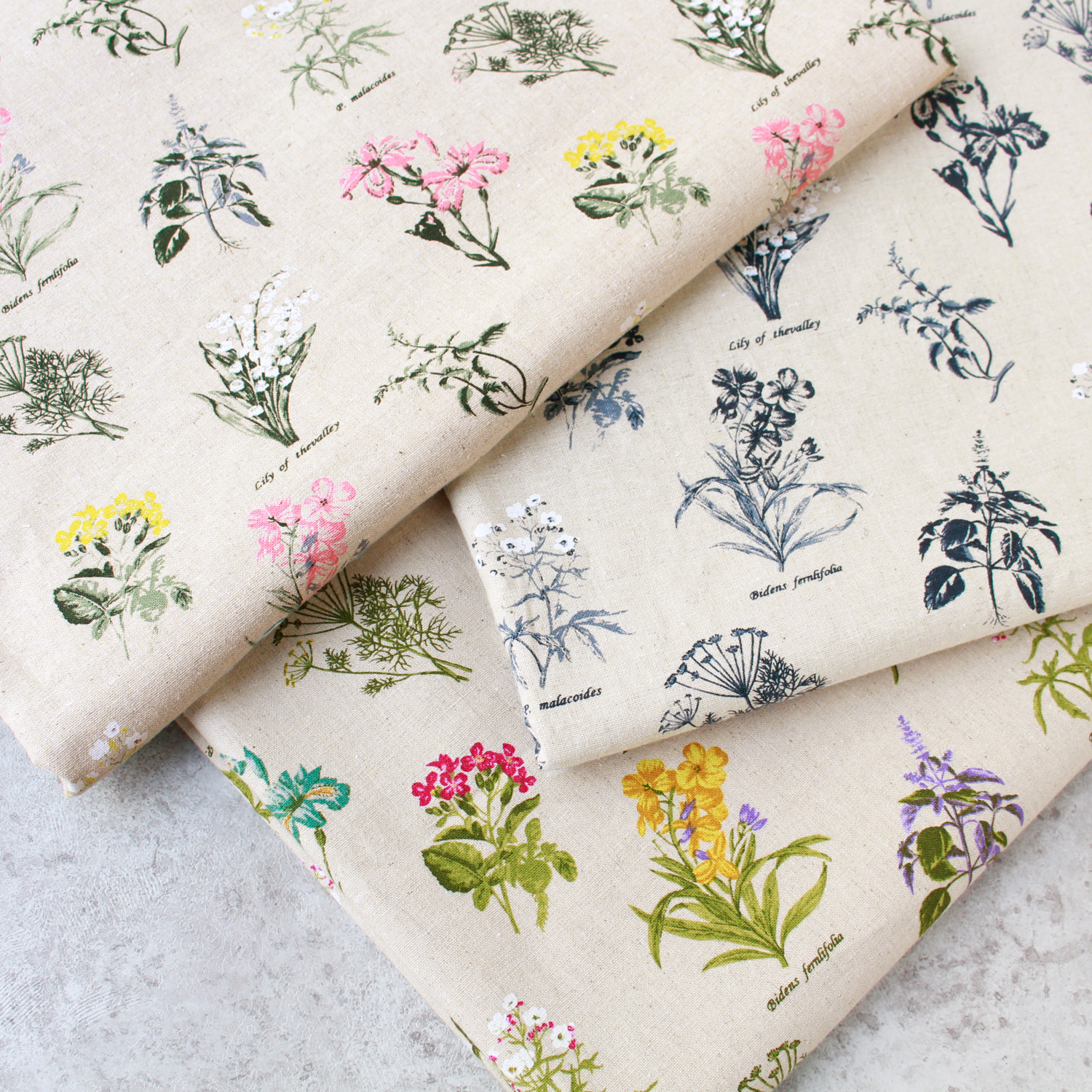 ■Z005920R Pretty Plants Collection Cotton&Linen Fabric width140cm 11m roll （roll）