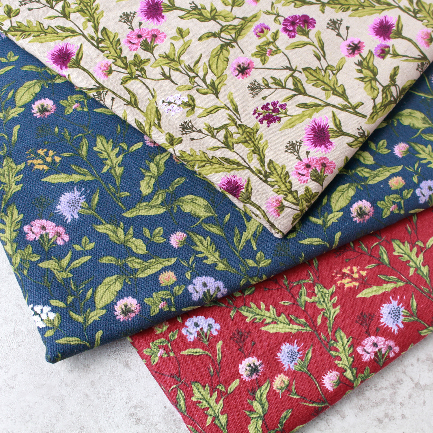 ■Z005919R Pretty Plants Collection Cotton&Linen Fabric width140cm 11m roll（roll）