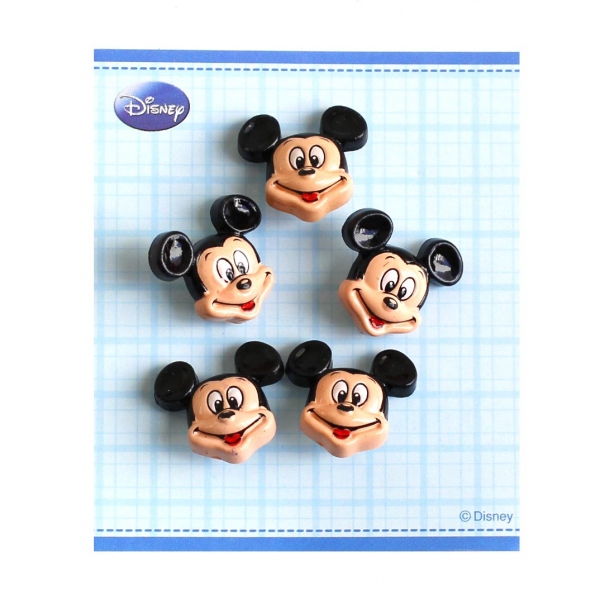 DI200-DI76 ボタン ディズニー ミッキーマウス 5個入 (枚)