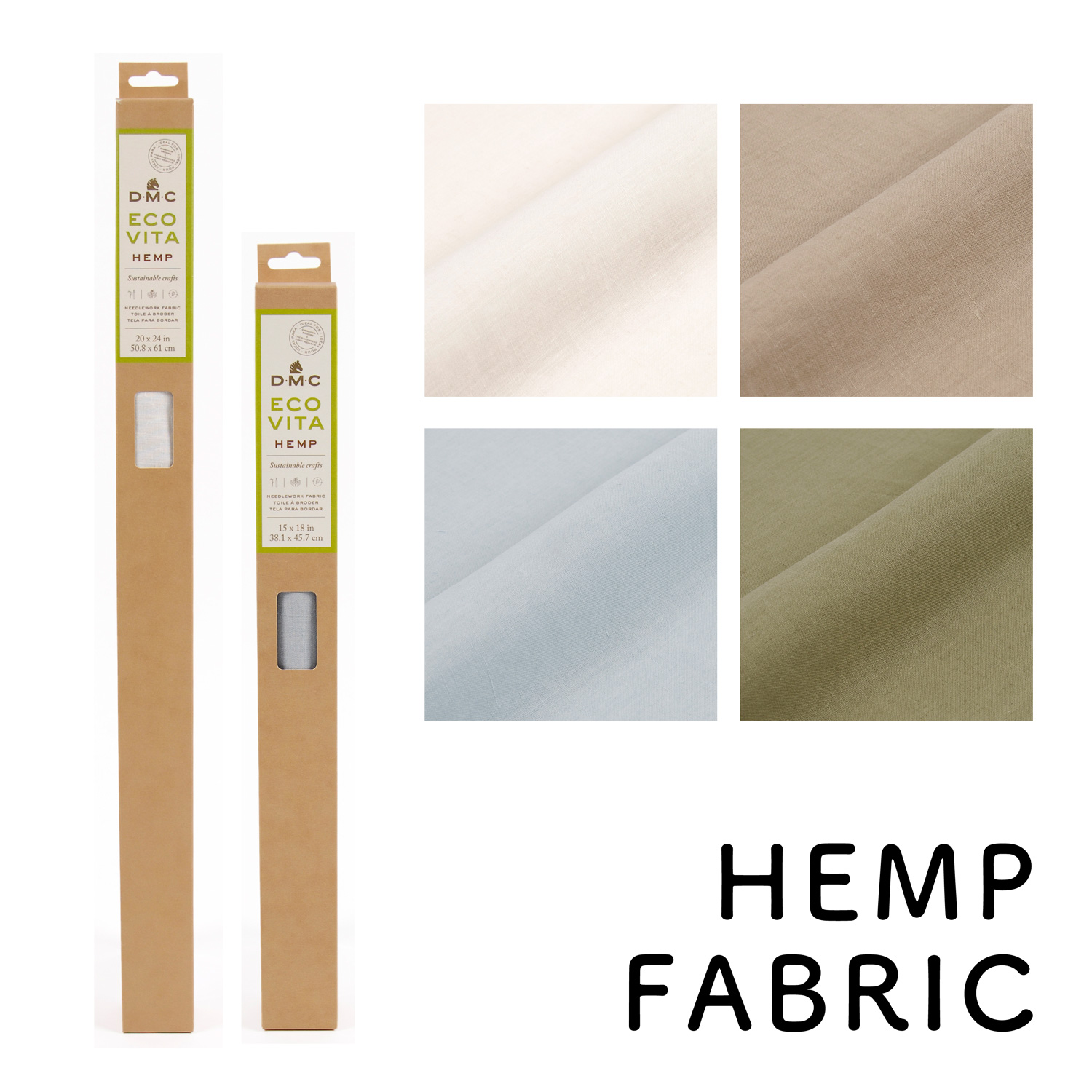 DMC-EV100 [ECOVITA] HEMP FABRIC [S]size / [L]size (sheets)