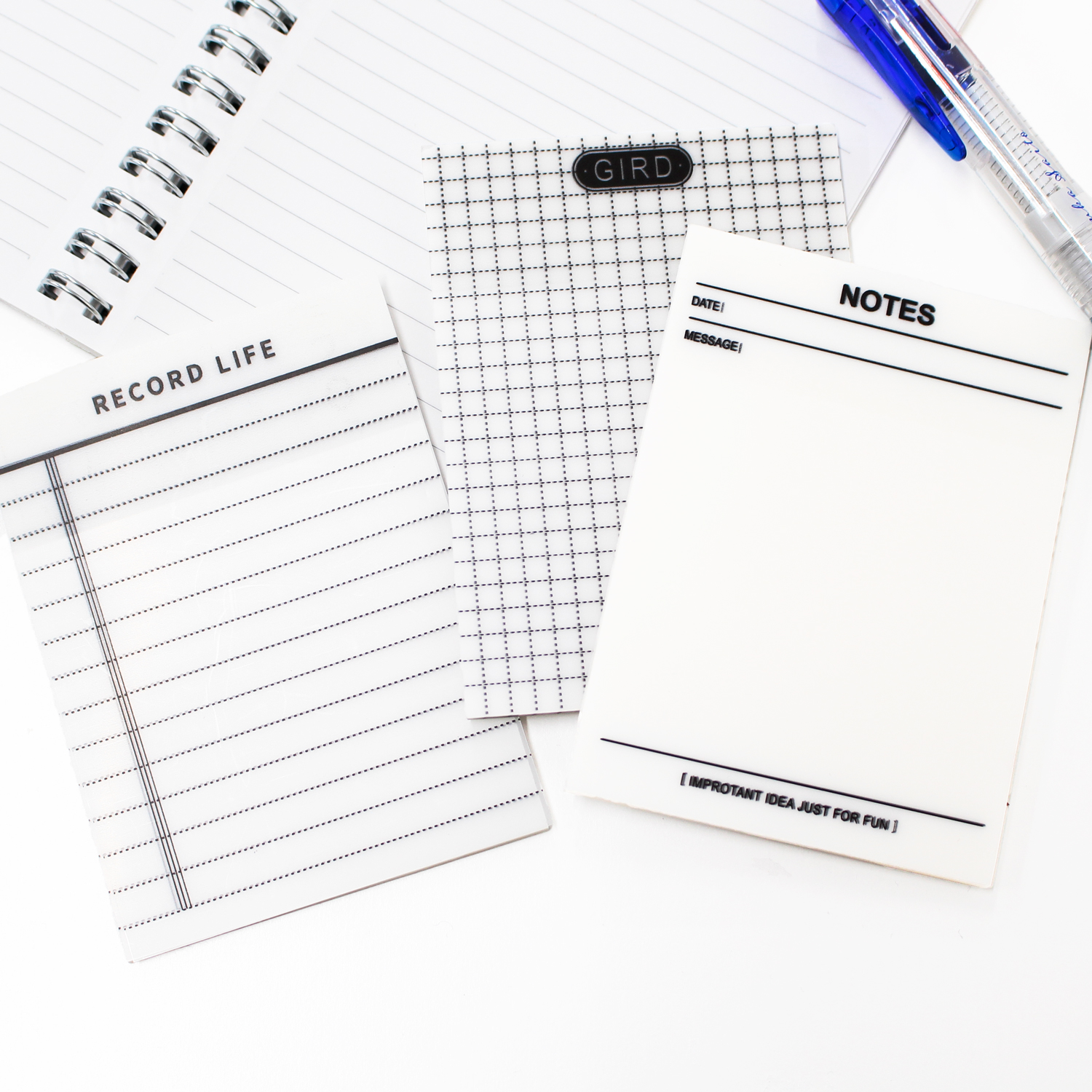 KNW-TF Semi-transparent film sticky notes (pcs)