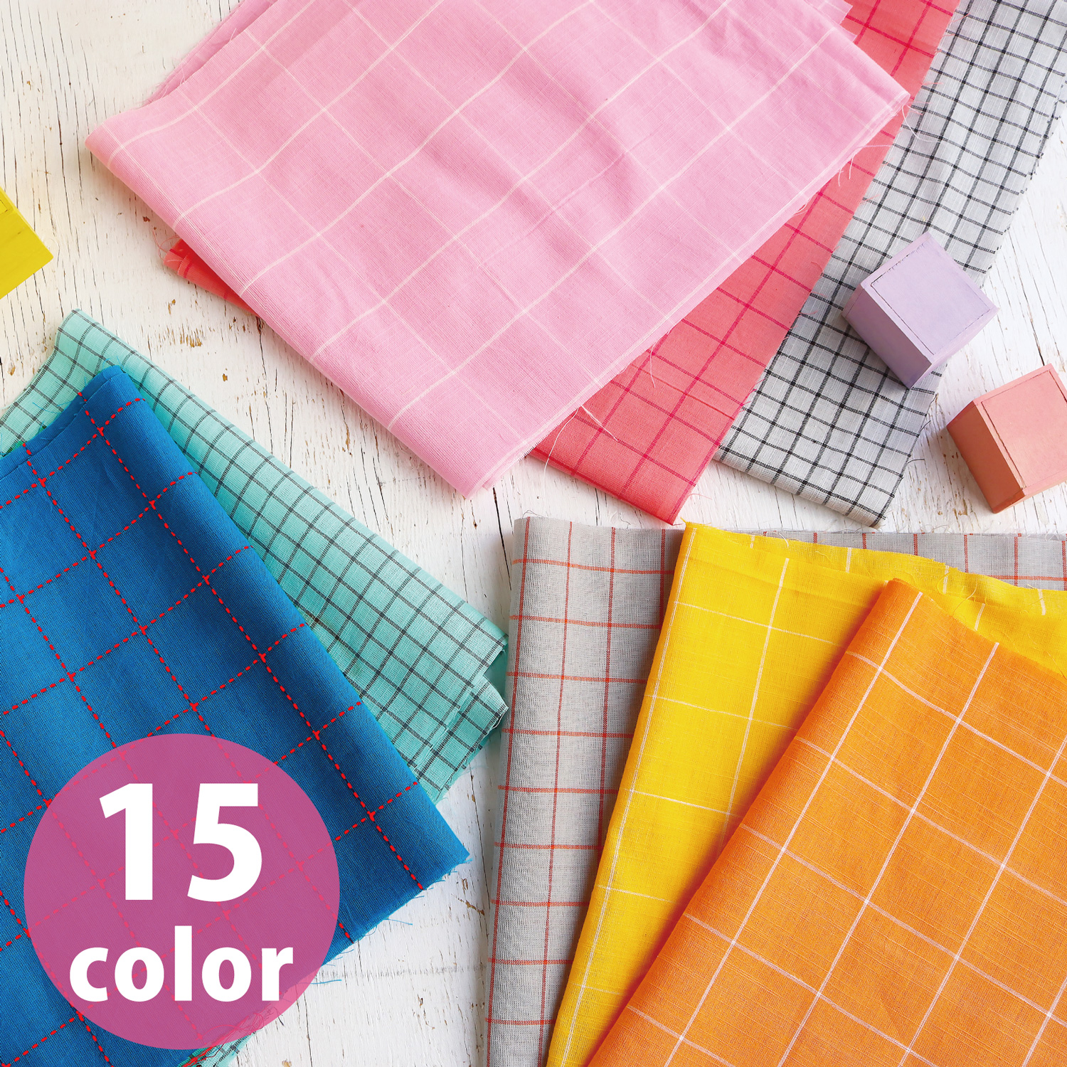 【Pre-order】TFHST USA import Fabric yarn-dyed check width105cm 1m/unit（m）