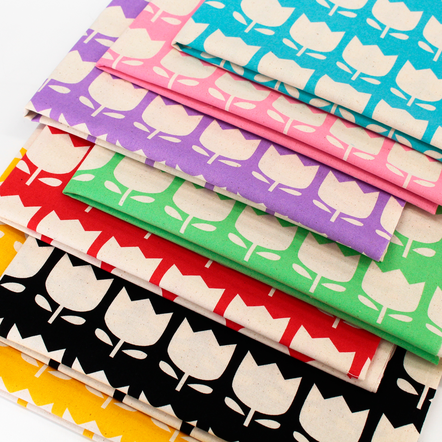 ■IBK99224R-1 Color Palette Tulip Cotton Print Fabric approx.width 110cmx12m/roll (roll)