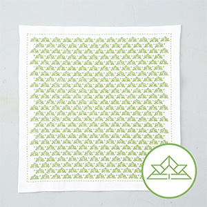 【Non-cancellable】 OLY-SK399 Sashiko Kit - One Stitch Hanahukin Kabuto [White] (ｐｃｓ)