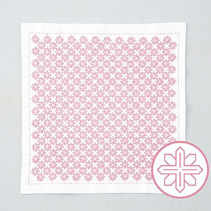 【Non-cancellable】 OLY-SK400 Sashiko Kit - One Stitch Hanahukin Clematis [White] (ｐｃｓ)
