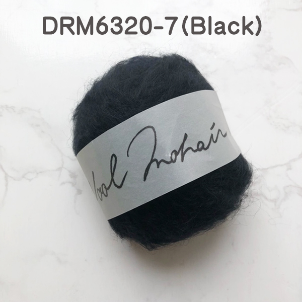 【Online Sale】DRM6320-7（Black）Wool Mohair 　5玉入　(袋)