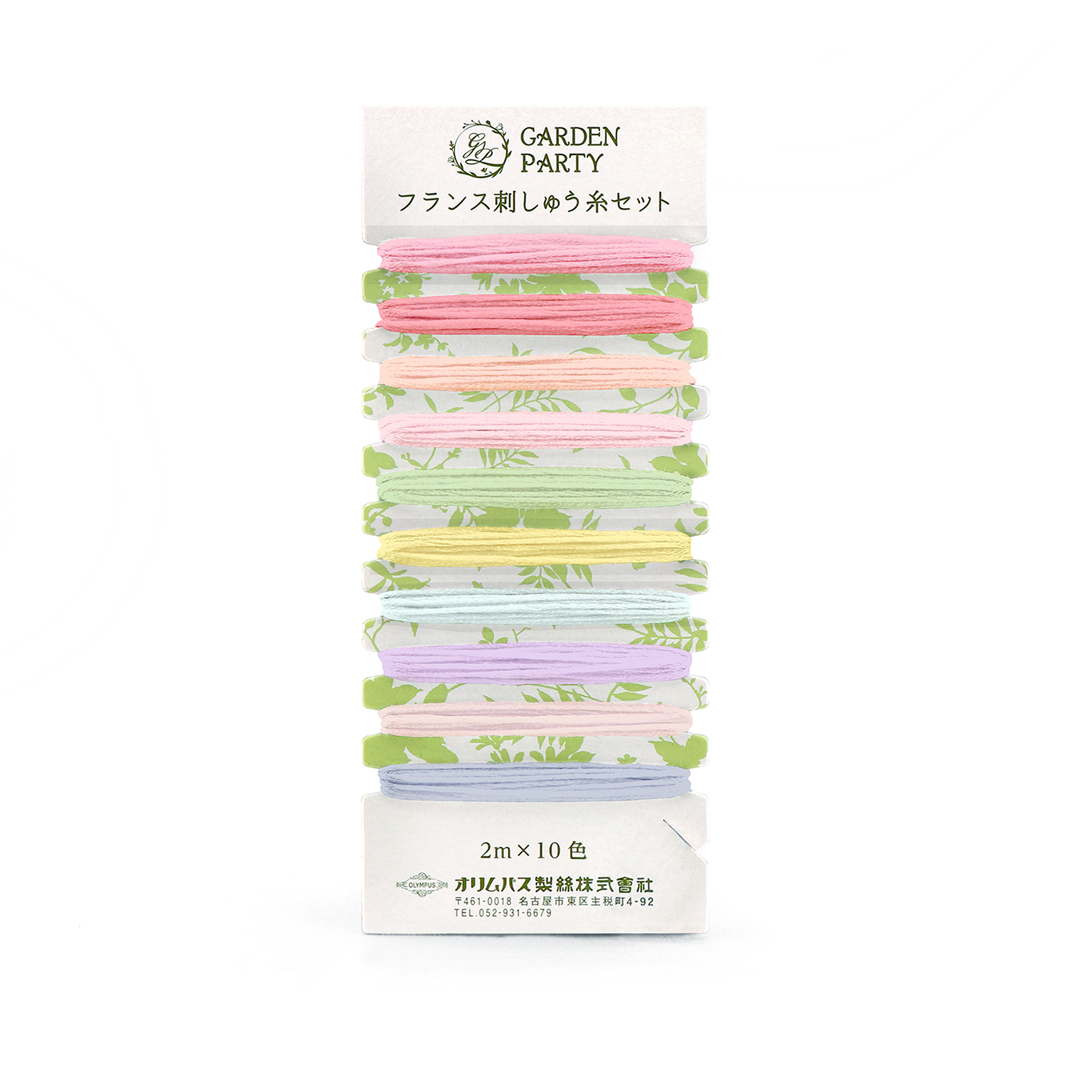 [Order / return is not possible] OLY-GP-C15 Olimpass Thread Set GARDEN PARTY French Embroidery Thread Set 2m x 10 colors each Color: Sweet (pcs)