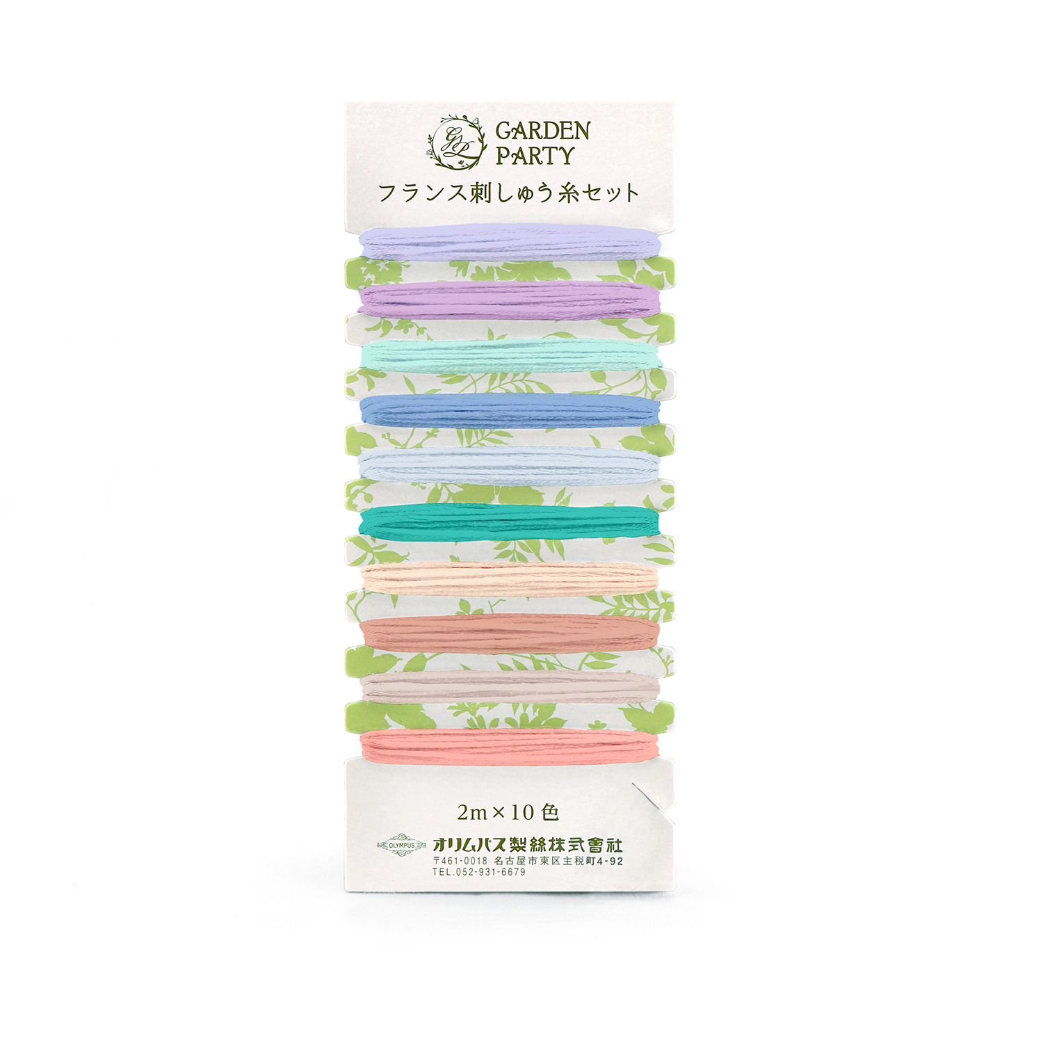 [Order / return is not possible] OLY-GP-C17 Olimpass Thread Set GARDEN PARTY French Embroidery Thread Set 2m x 10 colors each Color: Relax (pcs)