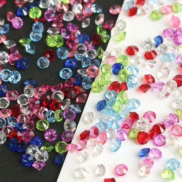 KE925 Diamond Cut No-hole Beads 10g approx. 3mm color mix (bag)