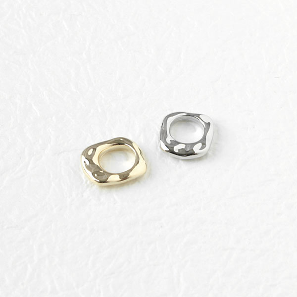 【キャンペーン対象】KE1400 とろけるメタルリングパーツ スクエア 約11×14mm 6個入 (袋)