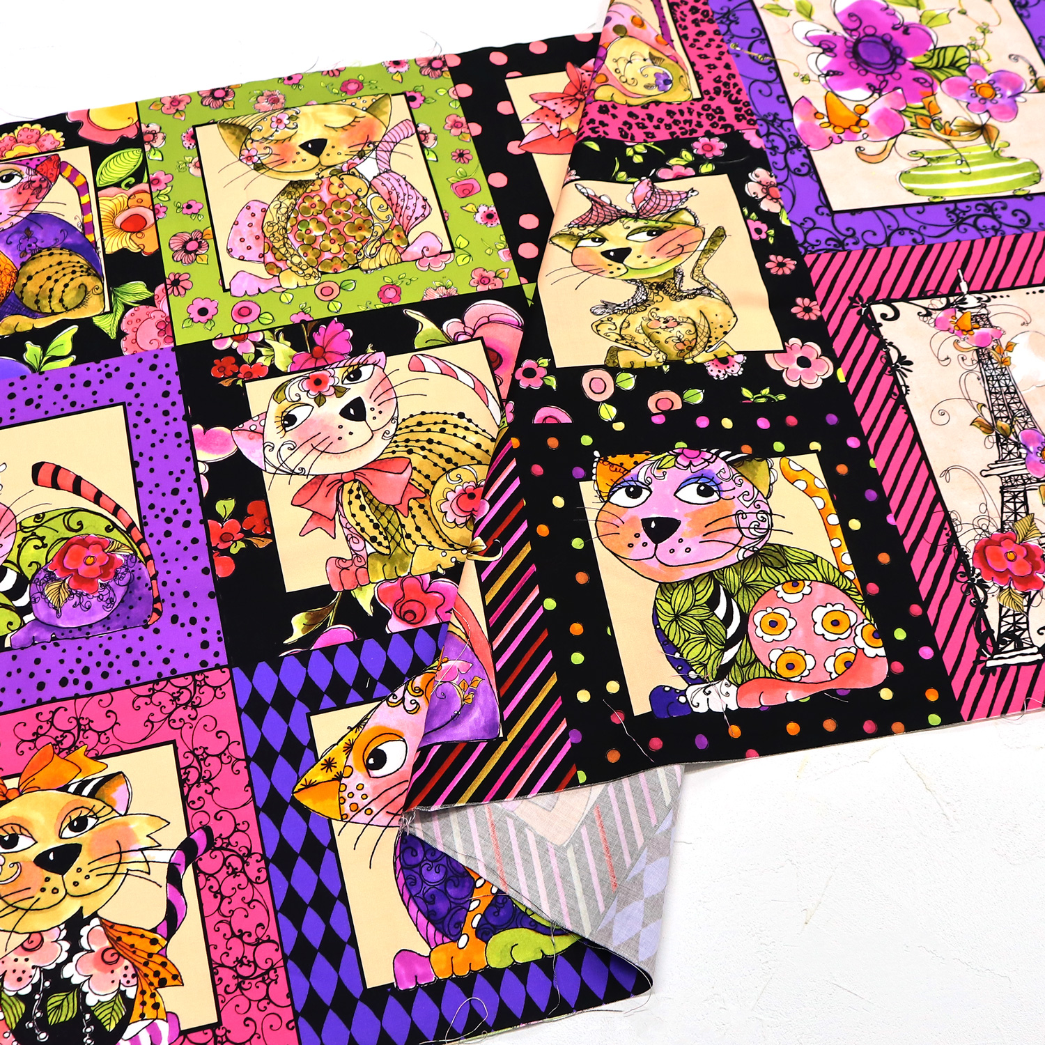 【0403新柄】LORA692-700 ローラライデザインズ パネル生地 約110×58cm USAプリント生地  (枚)