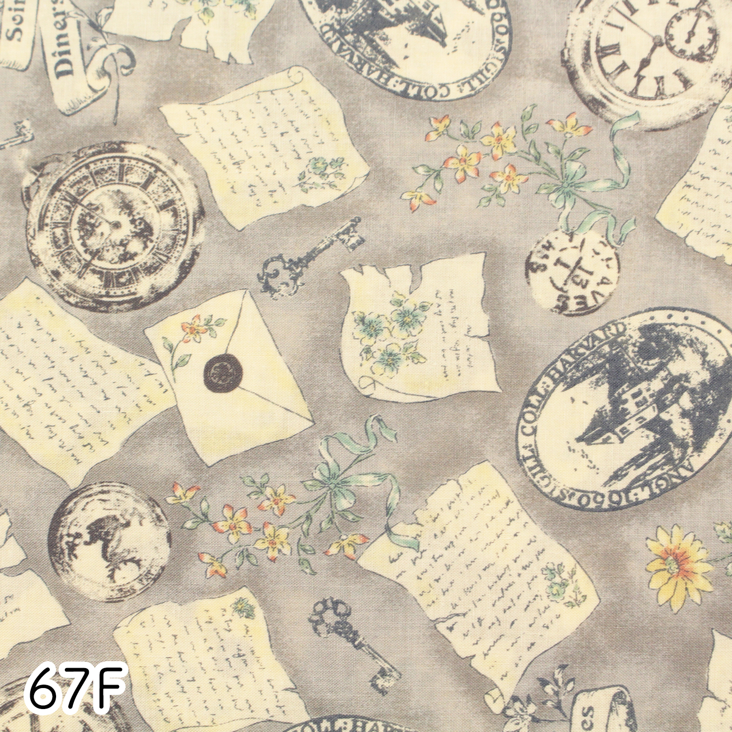 【第三弾】【WEB限定・原反特価】■NCM37300-67F シーチング プリント生地　巾約110cm　原反（巻）