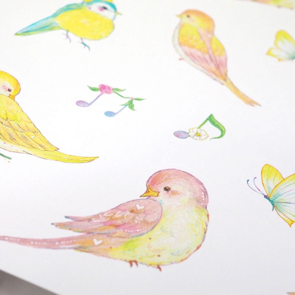 Kd Tki 102 壁デコ ウォールデコレーションシール たけいみき プロデュース 歌う小鳥たち 枚 Nippon Chuko Online