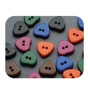 Candy Button Heart 40 pcs (pkg)