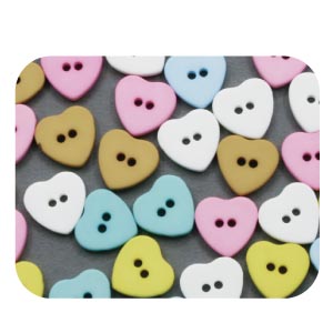 Candy Button Heart 40 pcs (pkg)