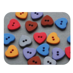 Candy Button Heart 40 pcs (pkg)