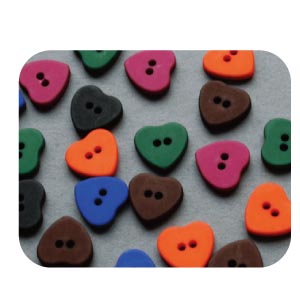 Candy Button Heart 40 pcs (pkg)