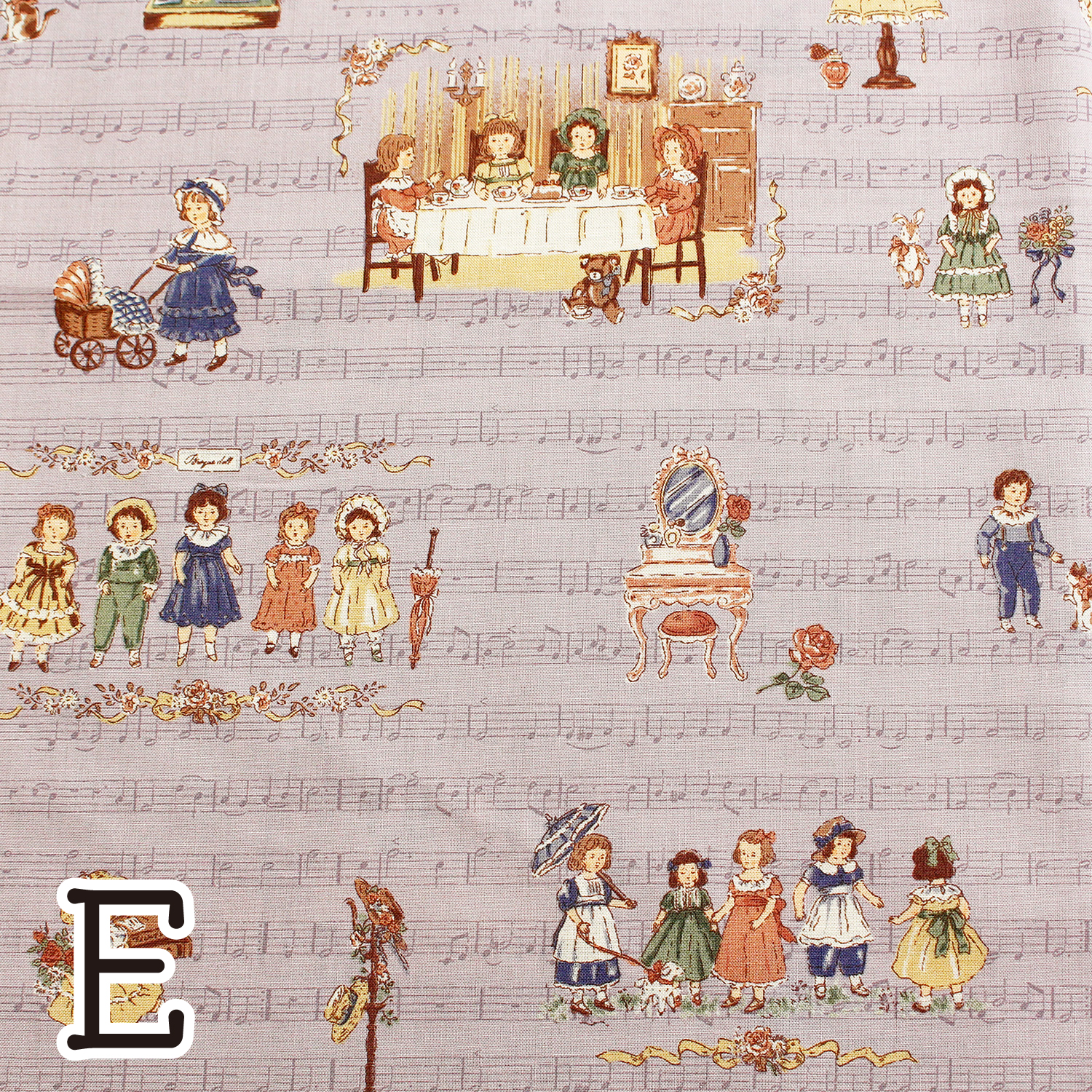 [Only on Online Shop]■NCM-GR20000-1E Printed fabric: Width approx. 110cm (roll)