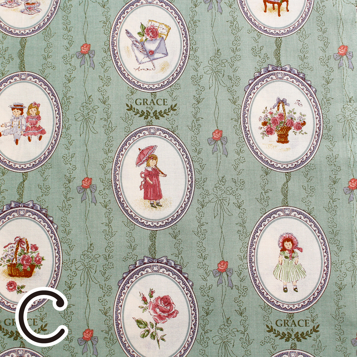 [Only on Online Shop]■NCM-GR20000-2C Printed fabric: Width approx. 110cm (roll)
