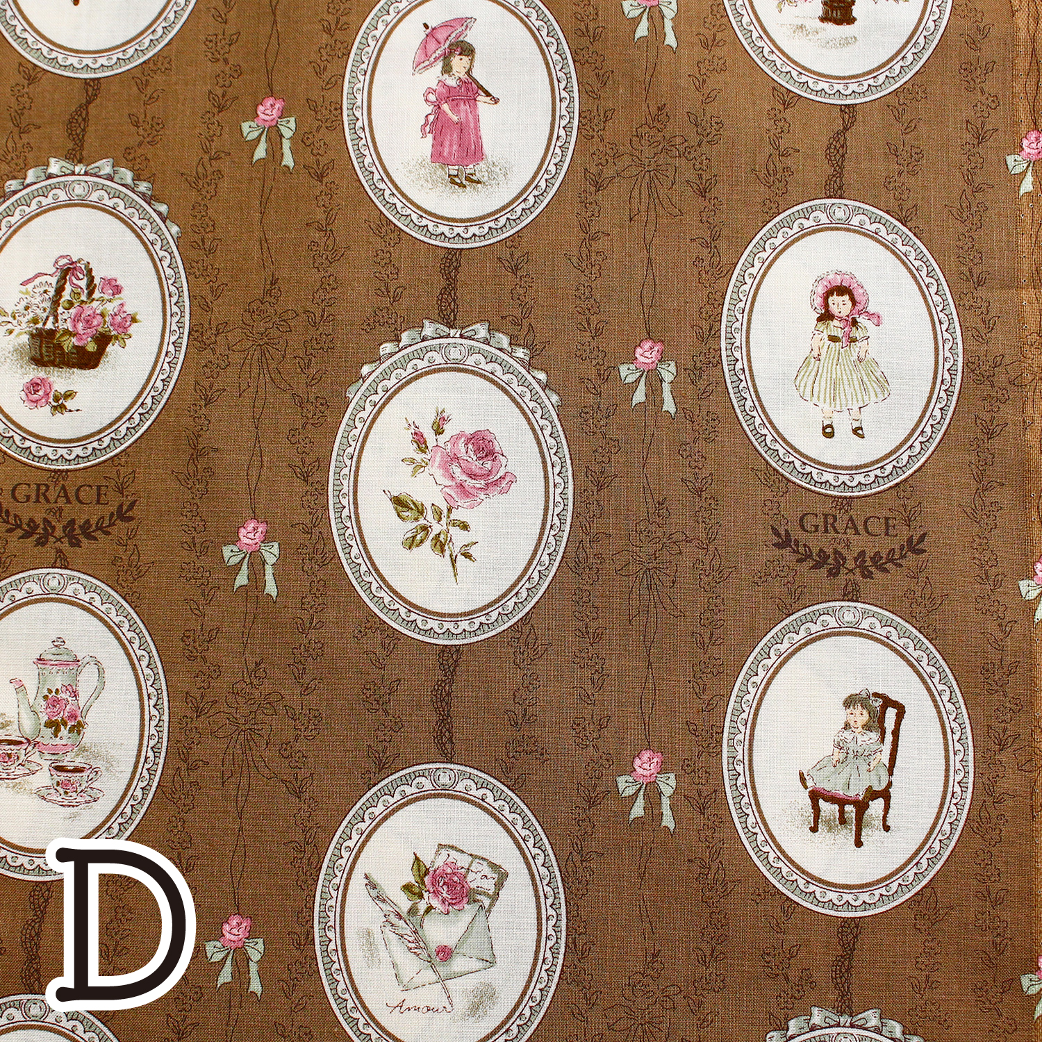 [Only on Online Shop]■NCM-GR20000-2D Printed fabric: Width approx. 110cm (roll)