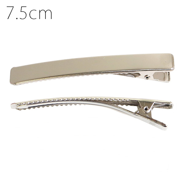 【キャンペーン対象】A5-48 ヘアクリップ シルバー 7.5cm (袋)