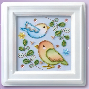 【お取り寄せ・返品不可】TOH-G420 ビーズ手芸 ミニプッシュ なかよしインコ (袋)