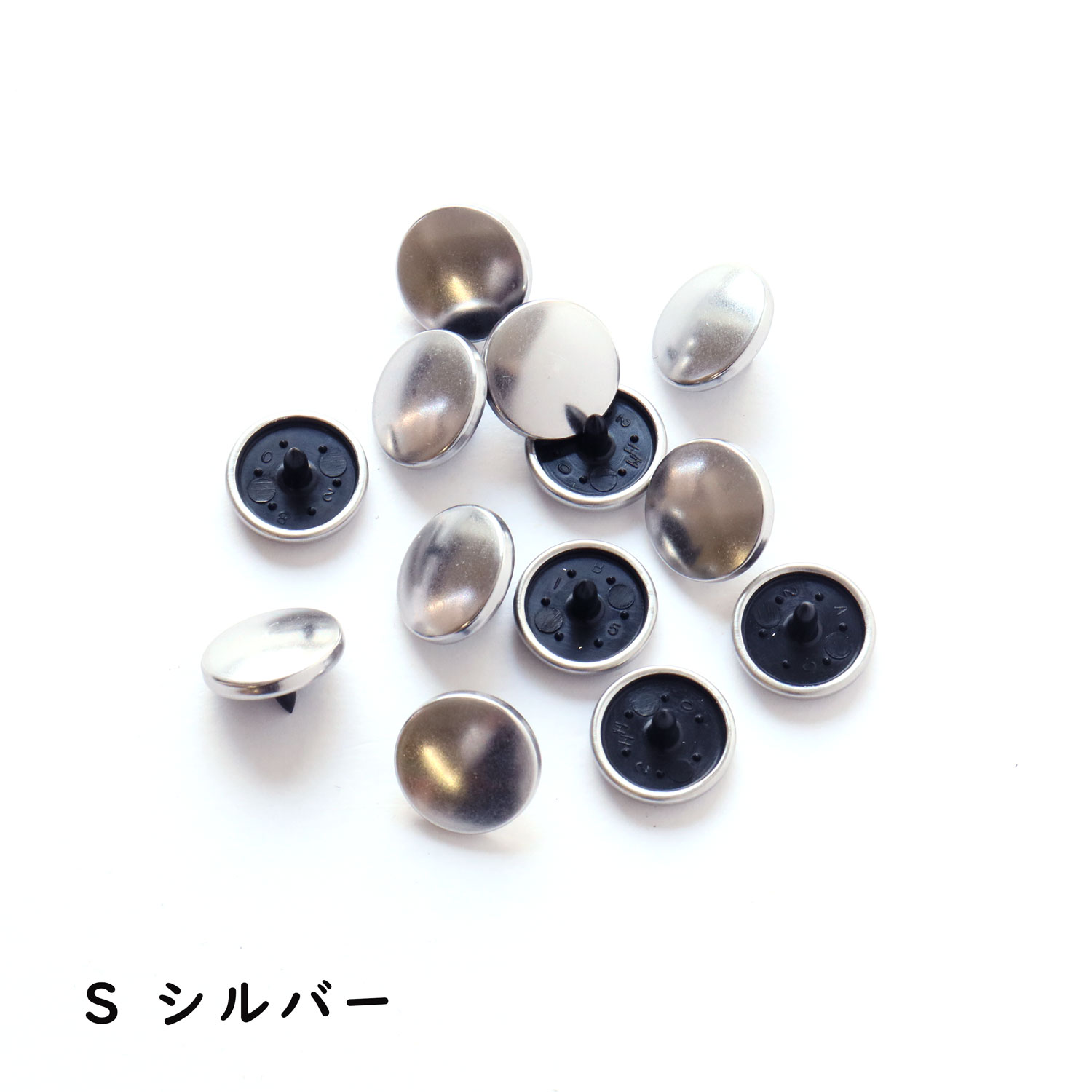 SMS13-30 SUN METAL SNAP メタル風スナップ 13mm 大容量30組入 (袋)