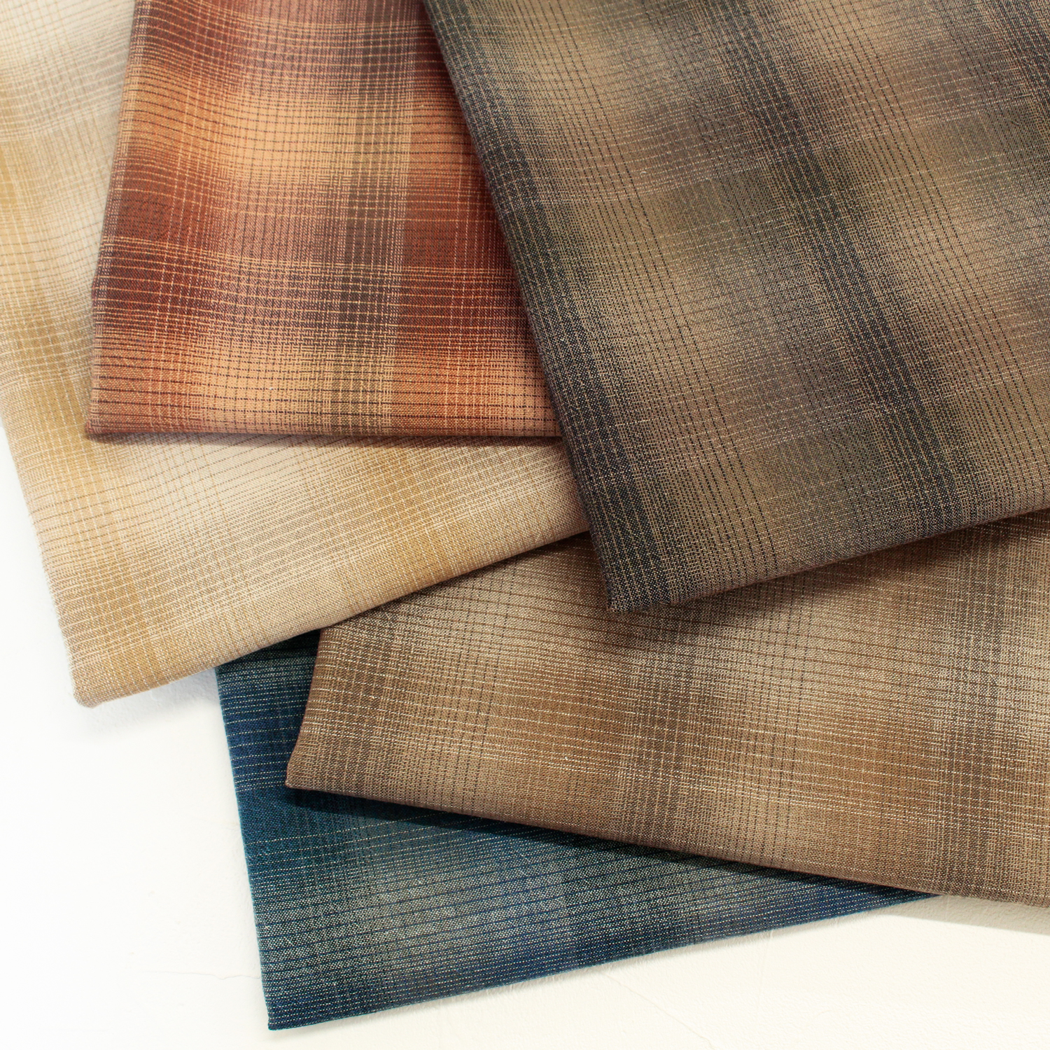 ■NCM-CY500R-2 Niigata yarn dyed fabric check approx. width 110cm × 10m/roll (roll)