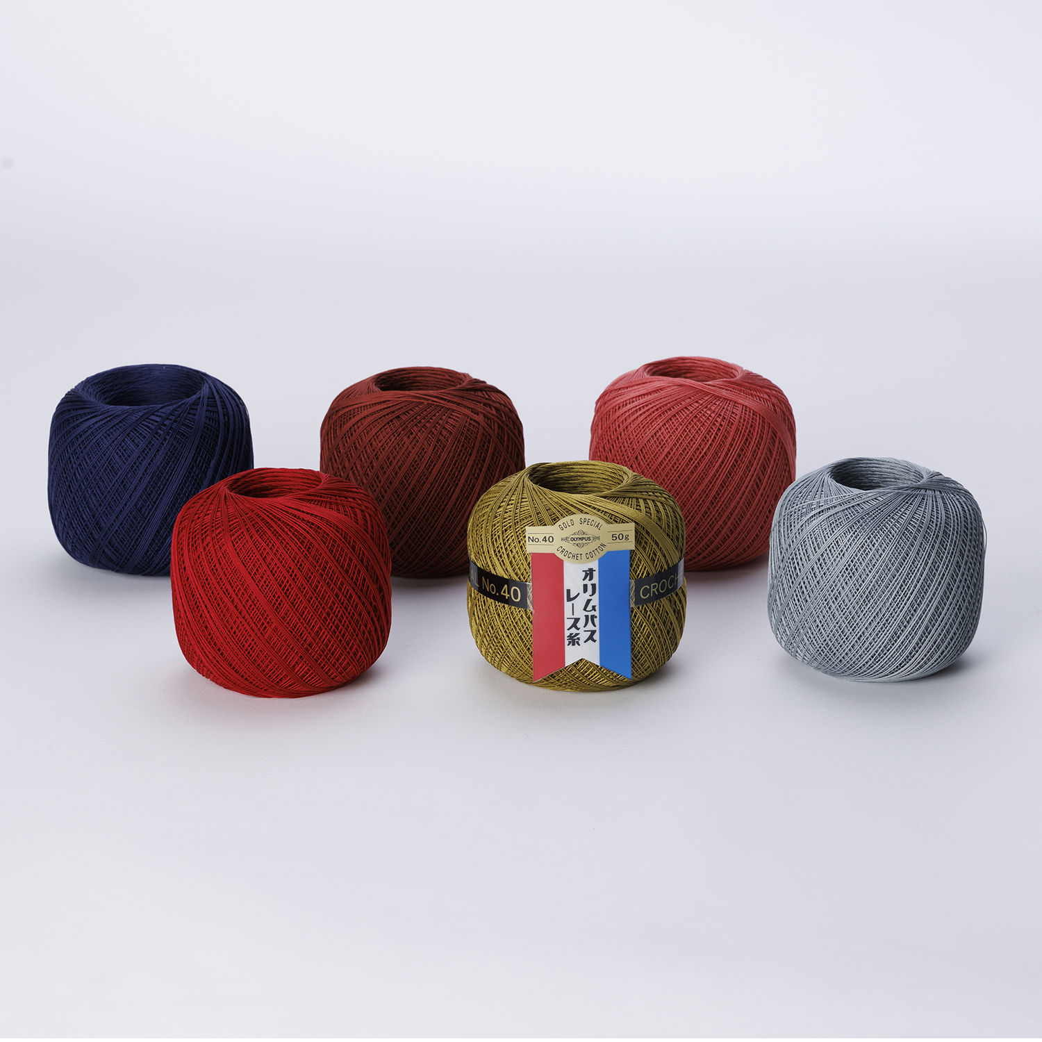 【受注会】【お取り寄せ・返品不可】OLY40-50G オリムパスレース糸 金票40番 ＜単色＞ #40/50g 3玉入 (箱)