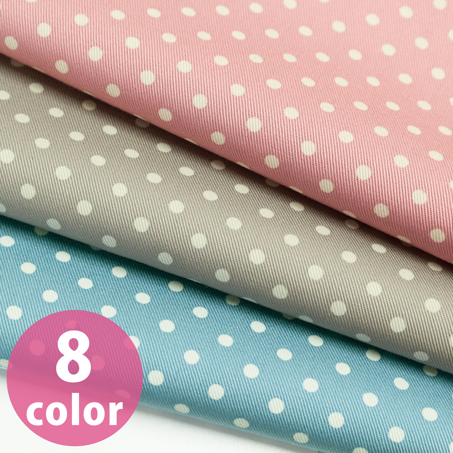 B88610-5 Cottn Printed Twill Dot Width 112cm 1m/unit (m)