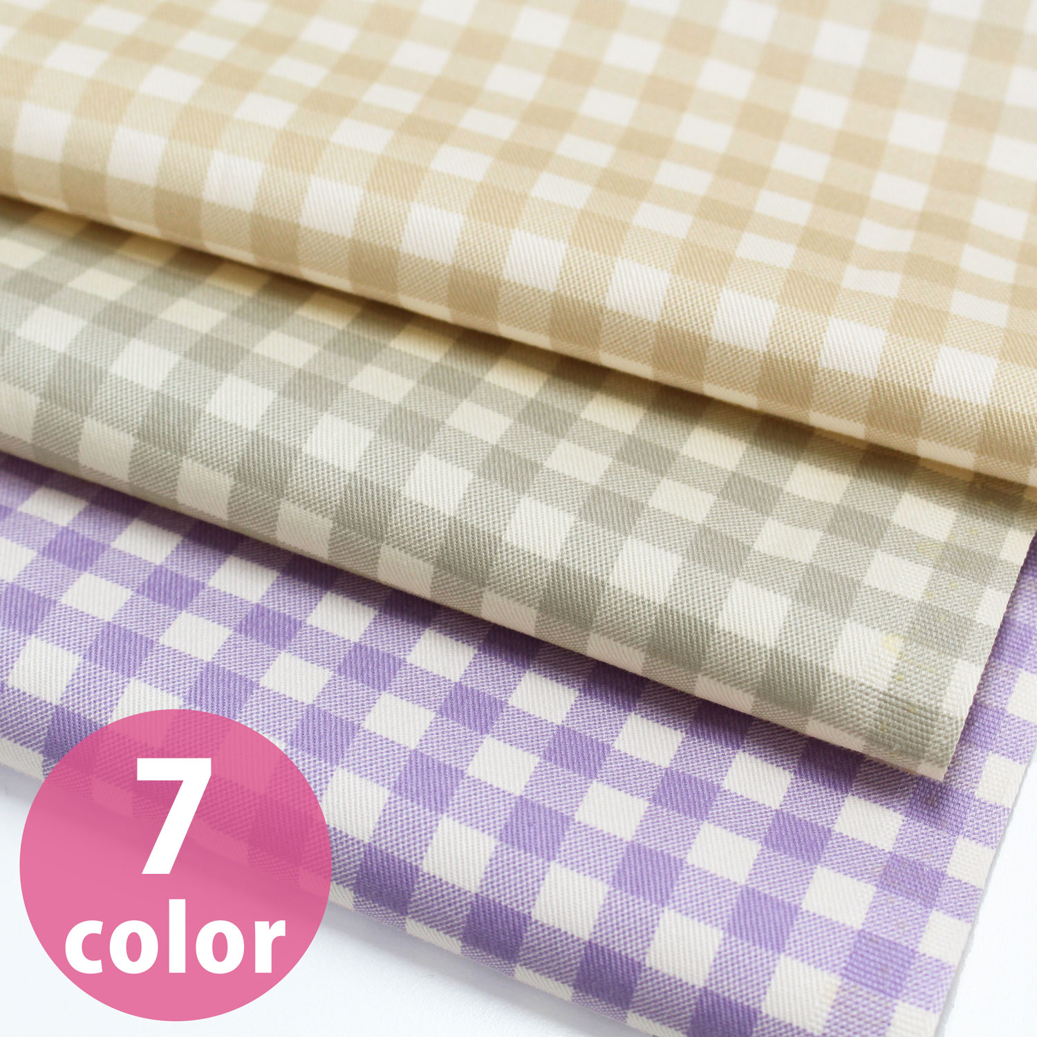 ■B88610R-6 Cottn Printed Twill Check Width 112cm 9m roll(roll)