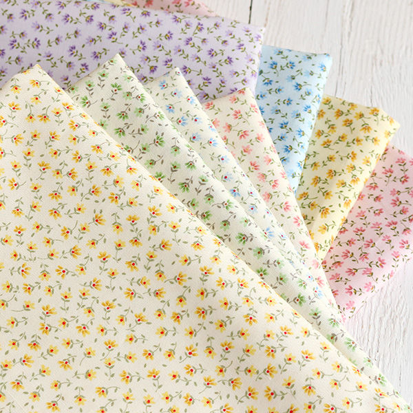 ■B6100ZR-3 Flower Coordinate Selection Broadcloth Fabric"", Width approx.112cm  Bolt approx.10m (roll)