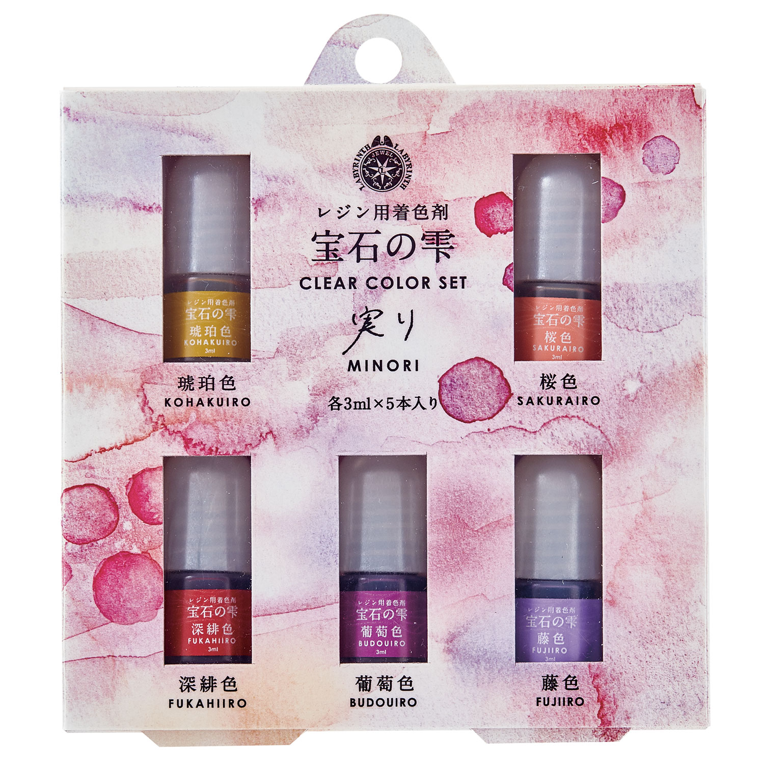 PDC403334 Padico Clear Color Set Traditional Japan Red <MINORI>(set)