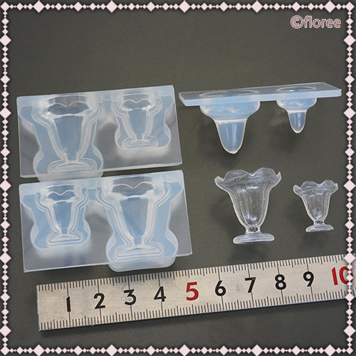 【お取り寄せ・返品不可】KAM-REJ-672 モールド パフェグラス 中・小 シリコン製 (個)