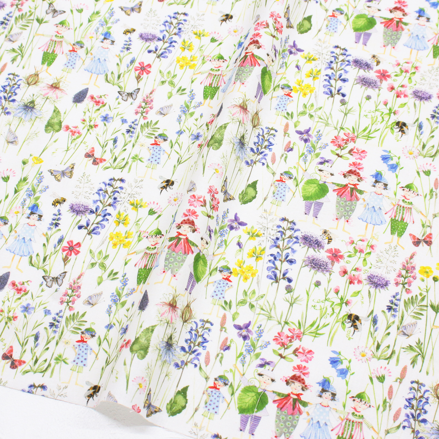 ACU3523-924-50CM Flower and Fairy acufactum Printed Fabric Approx. 150cm Width, 50cm/unit  (sheet)