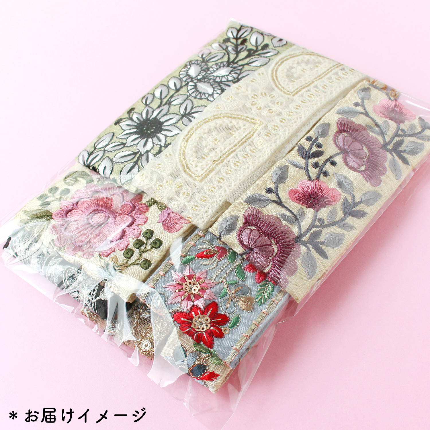 資材処分セール！リボンヘアゴム6個セット④   グログランリボン