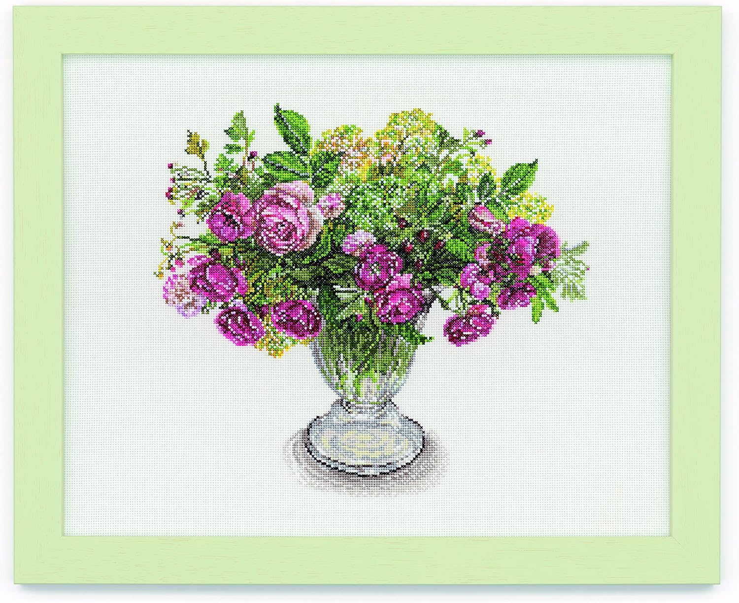 [Limited Quantity / Special Price] Cross-Stitch Embroidery Kit Autumn Rose Arrangement (Bag)