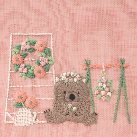 DMC-JPT120 DMC Chicchi 「動物と季節の植物が彩る12か月」刺繍キット ウォンバットさん (個)